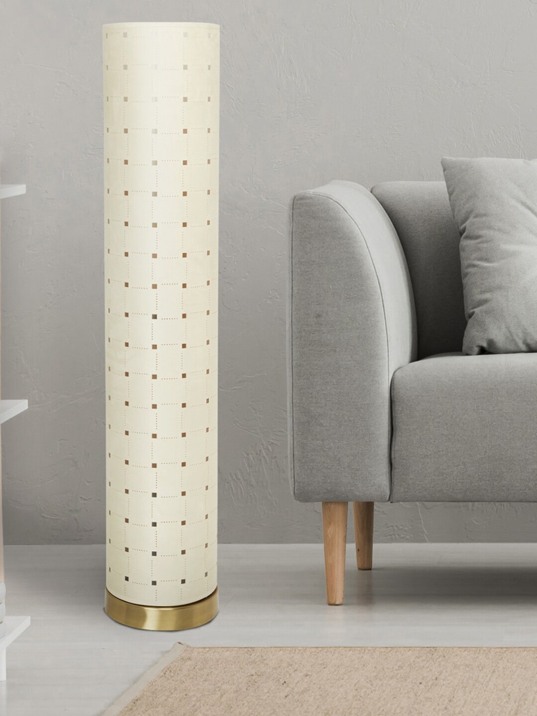 Home Centre Off White Printed Floor Lamps Price in India
