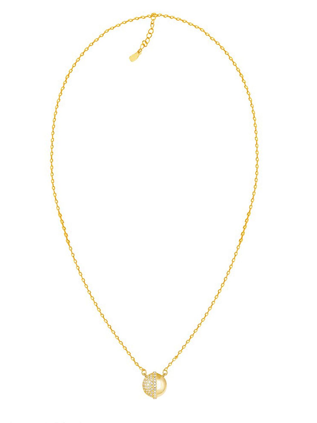 GIVA Gold-Toned & White Sterling Silver Gold-Plated Chain Price in India