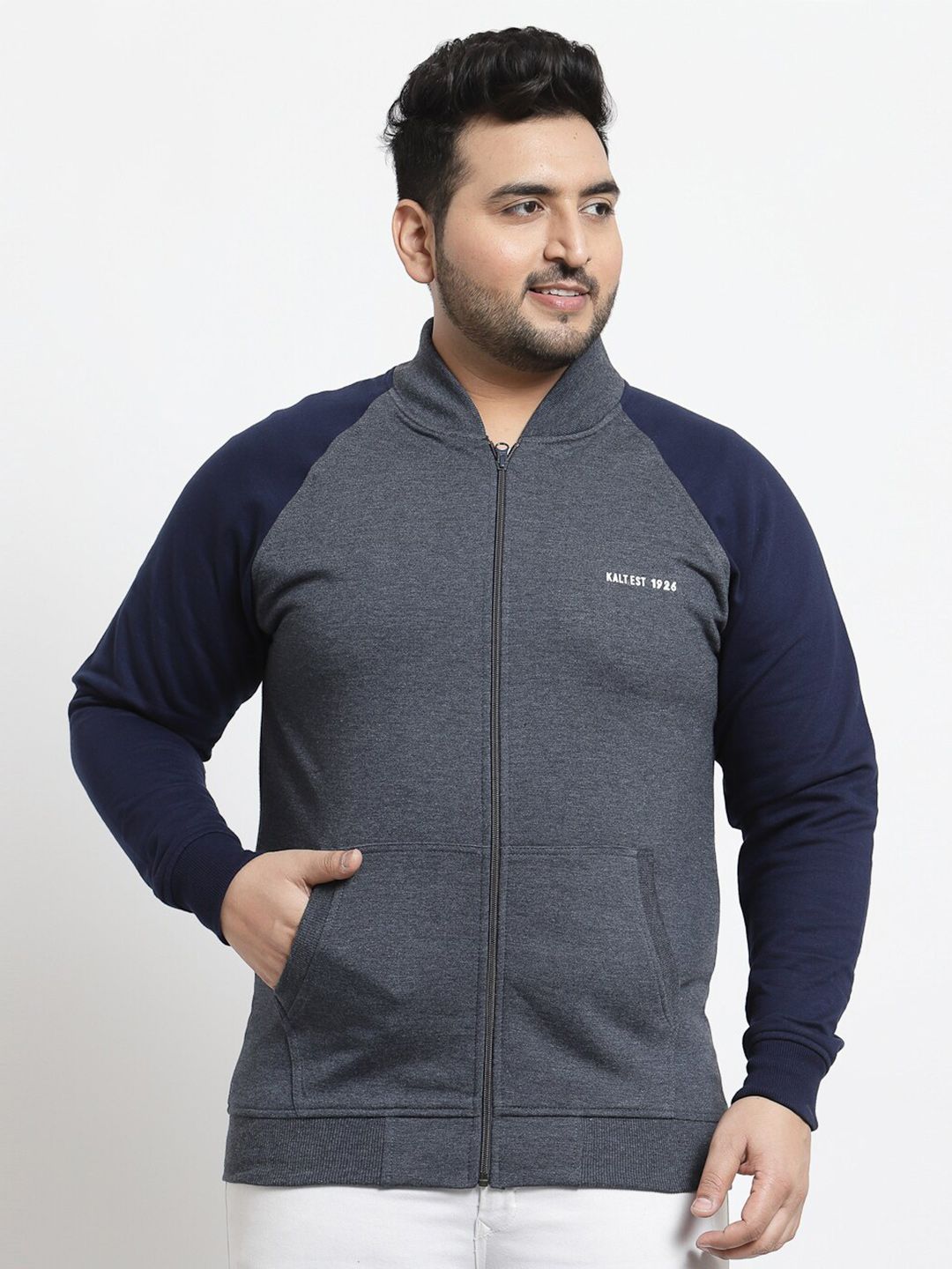 Kalt Men Blue Colourblocked Jacket