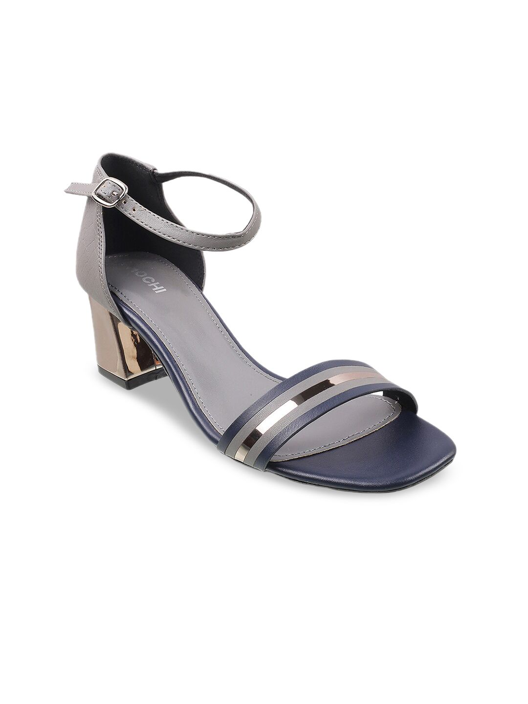 Mochi Grey Block Peep Toes Price in India