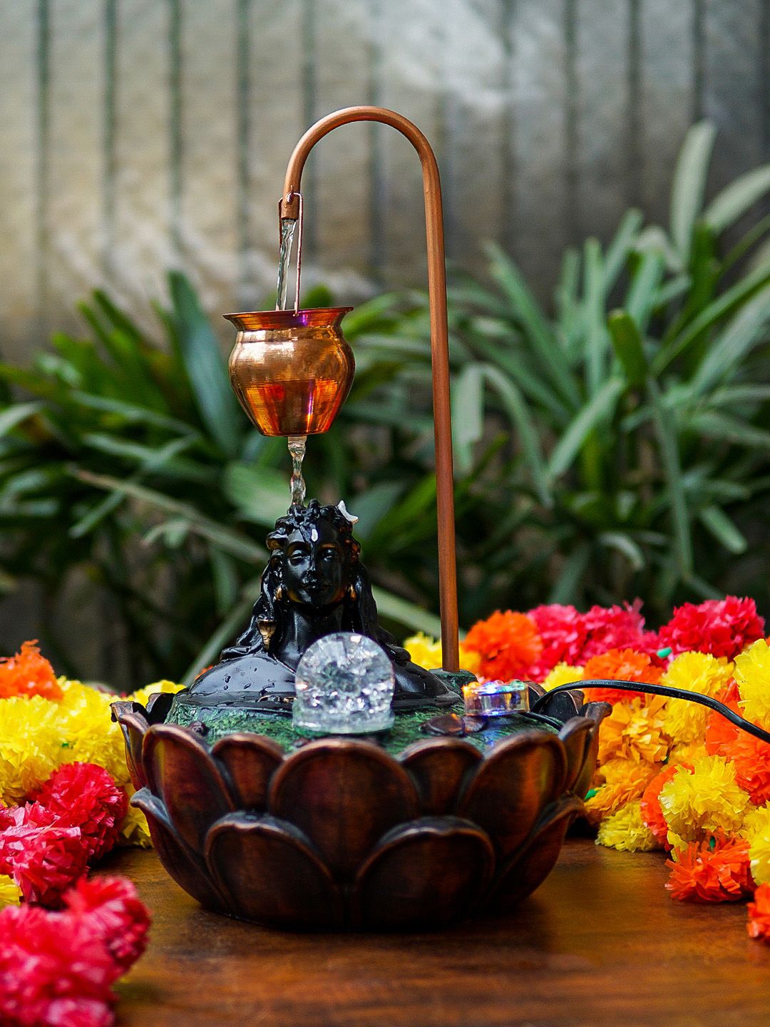 StatueStudio Bronze Toned Adiyogi Shiva Water Fountain Price in India