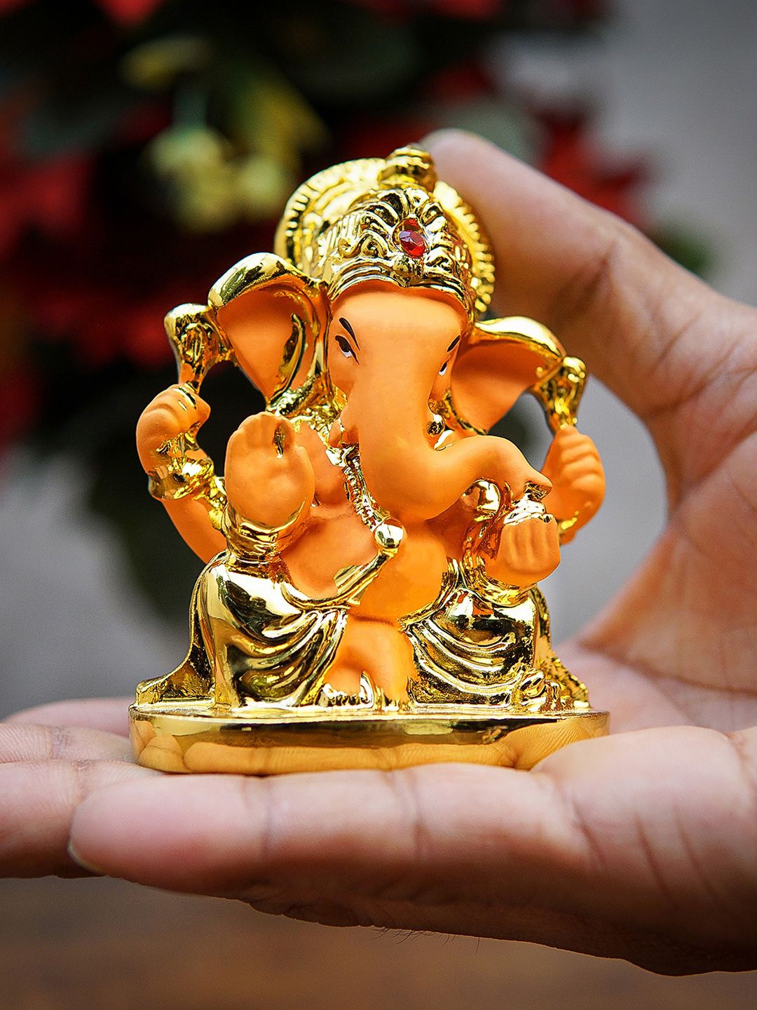 StatueStudio Gold-Toned Polyresin Ganesha Idol Showpieces Price in India