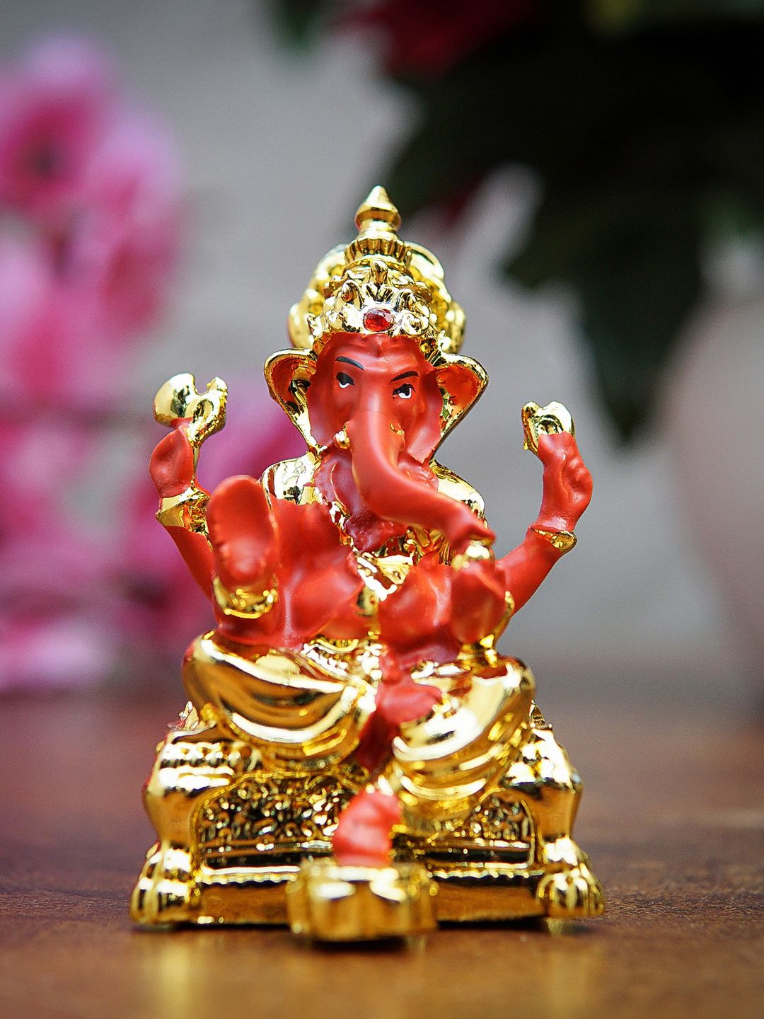 StatueStudio Gold-Toned Polyresin Ganesha Idol Showpieces Price in India