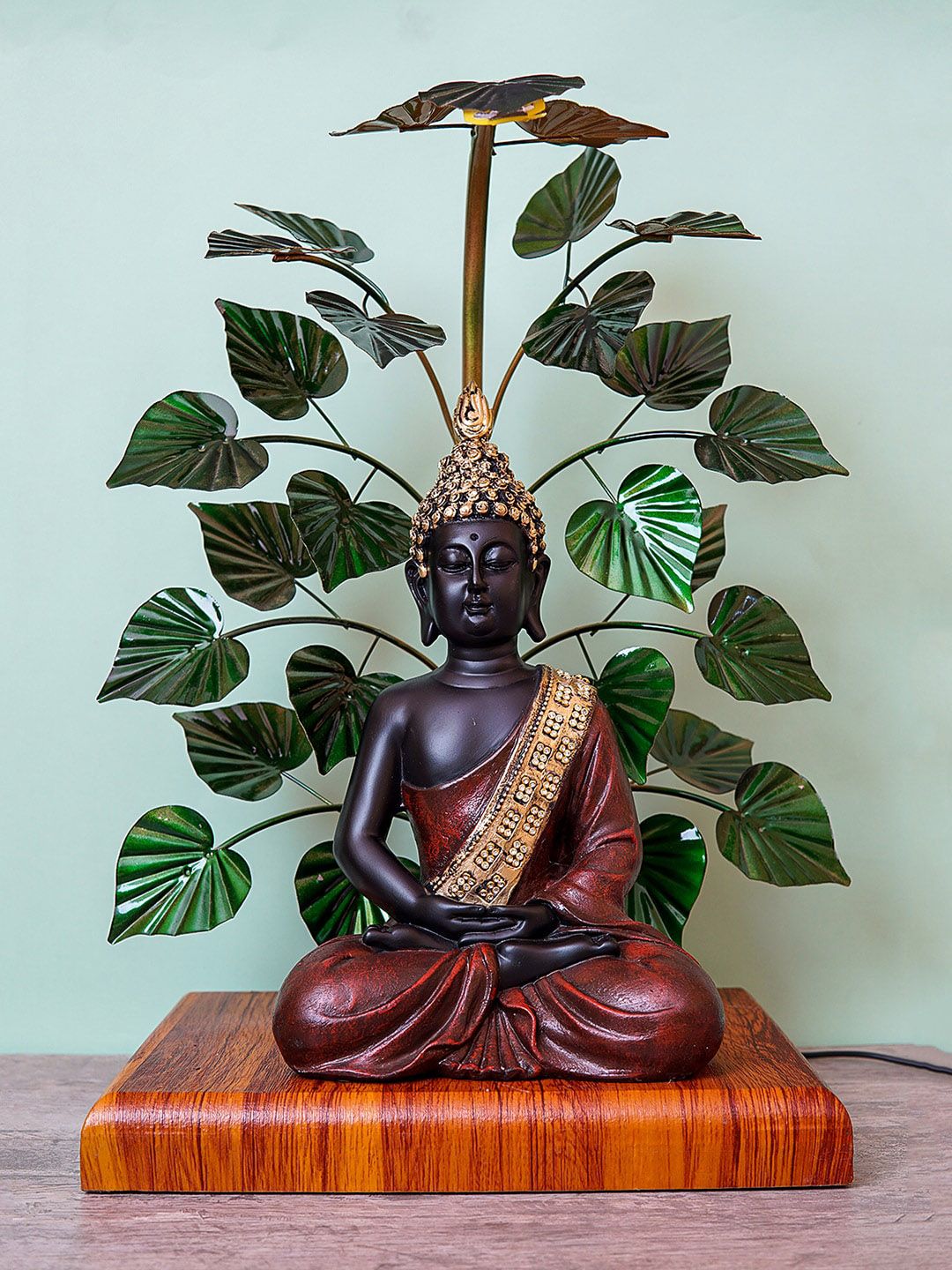 StatueStudio Red & Green Buddha Idol Showpiece Price in India