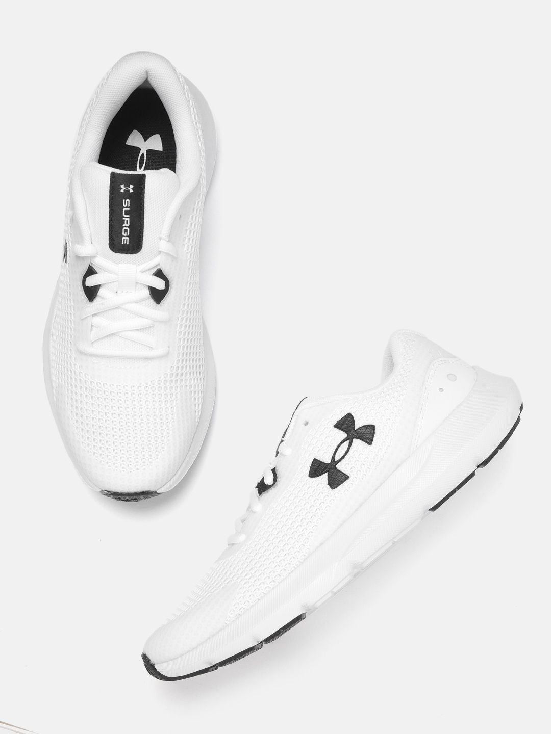 UNDER ARMOUR Women White Woven Design Surge 3 Running Shoes Price in India