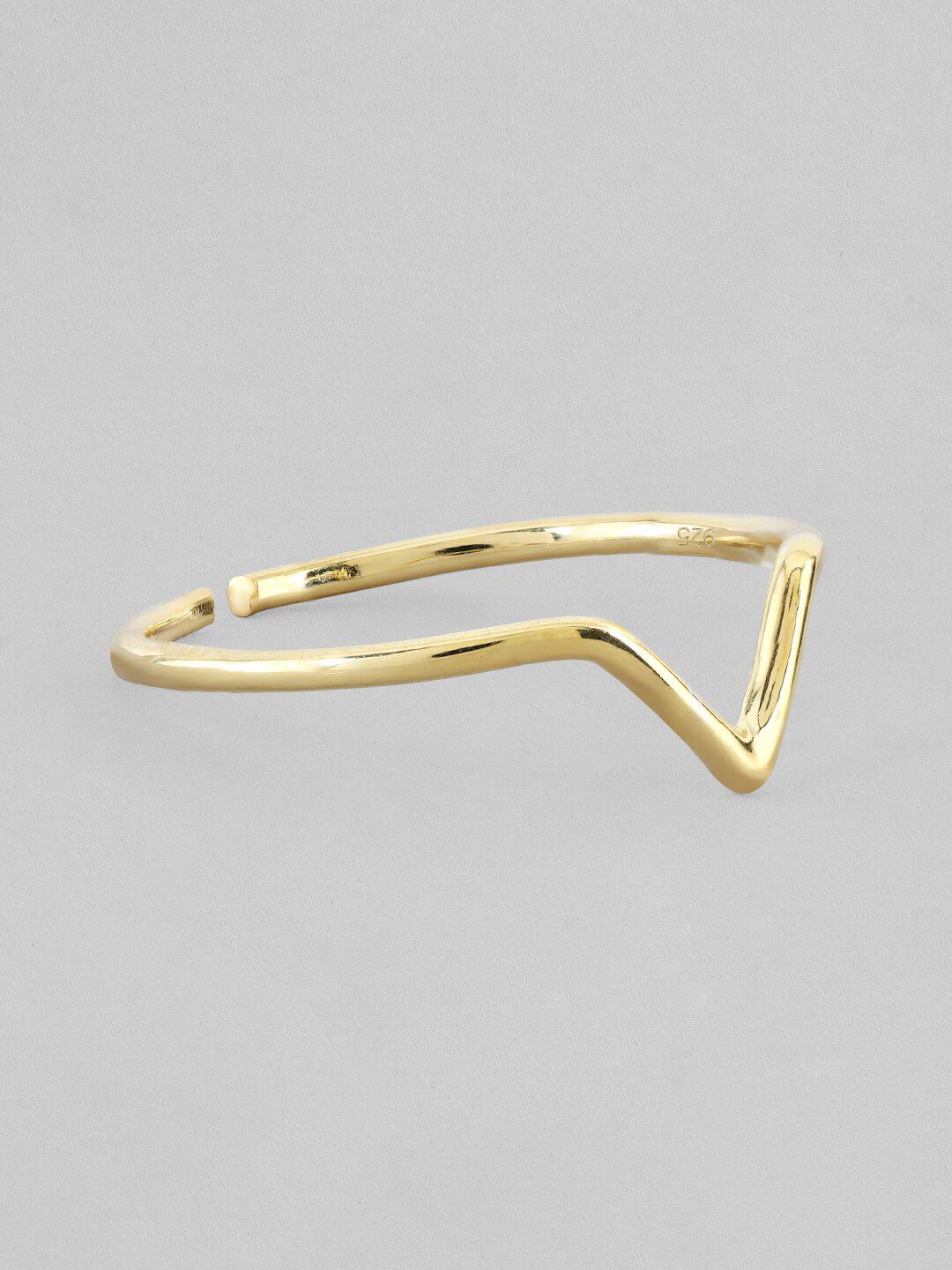 RUBANS 925 SILVER Gold-Plated Finger Ring Price in India