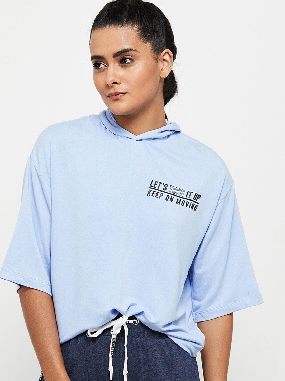 max Women Blue Sweatshirt Price in India