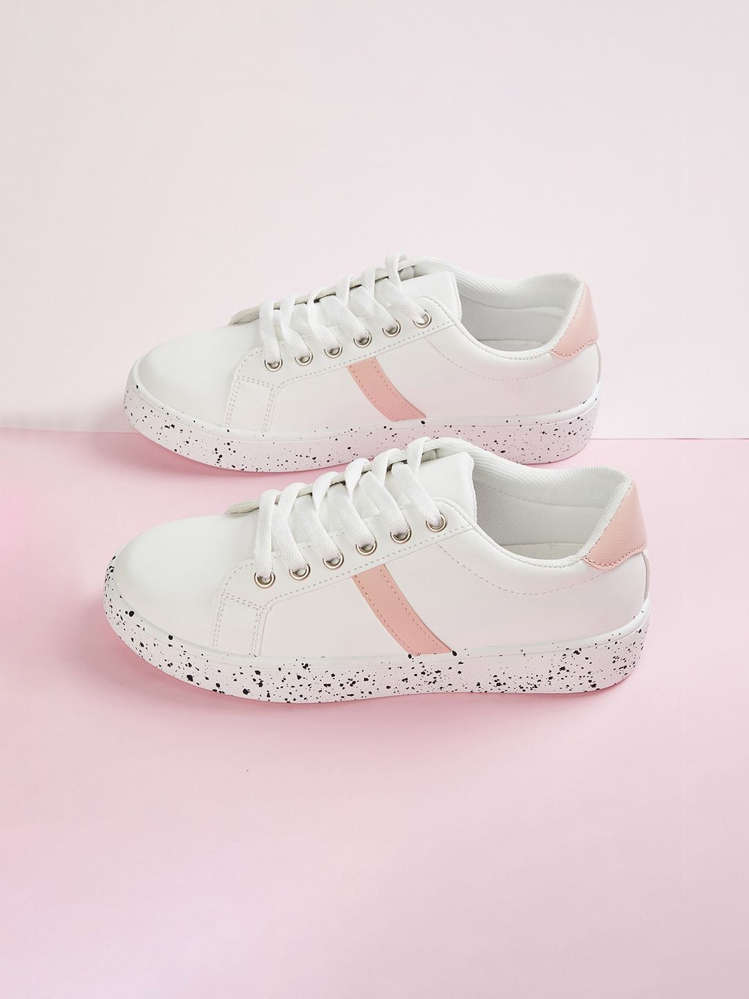 Ginger by Lifestyle Women Pink Colourblocked Sneakers Price in India