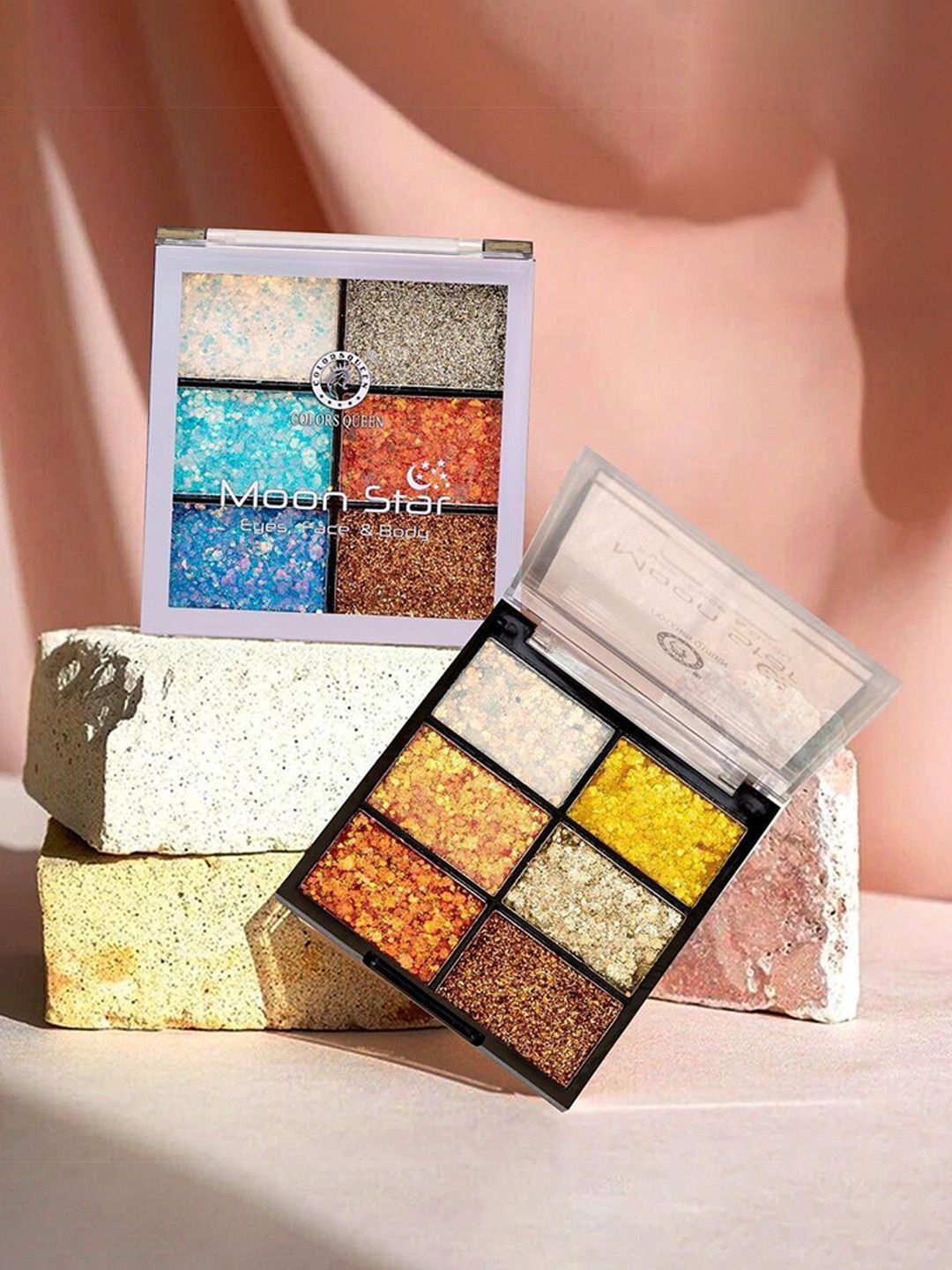 Colors Queen Moon Star Glitter Eyes Face And Body Make Up Palette Price in India