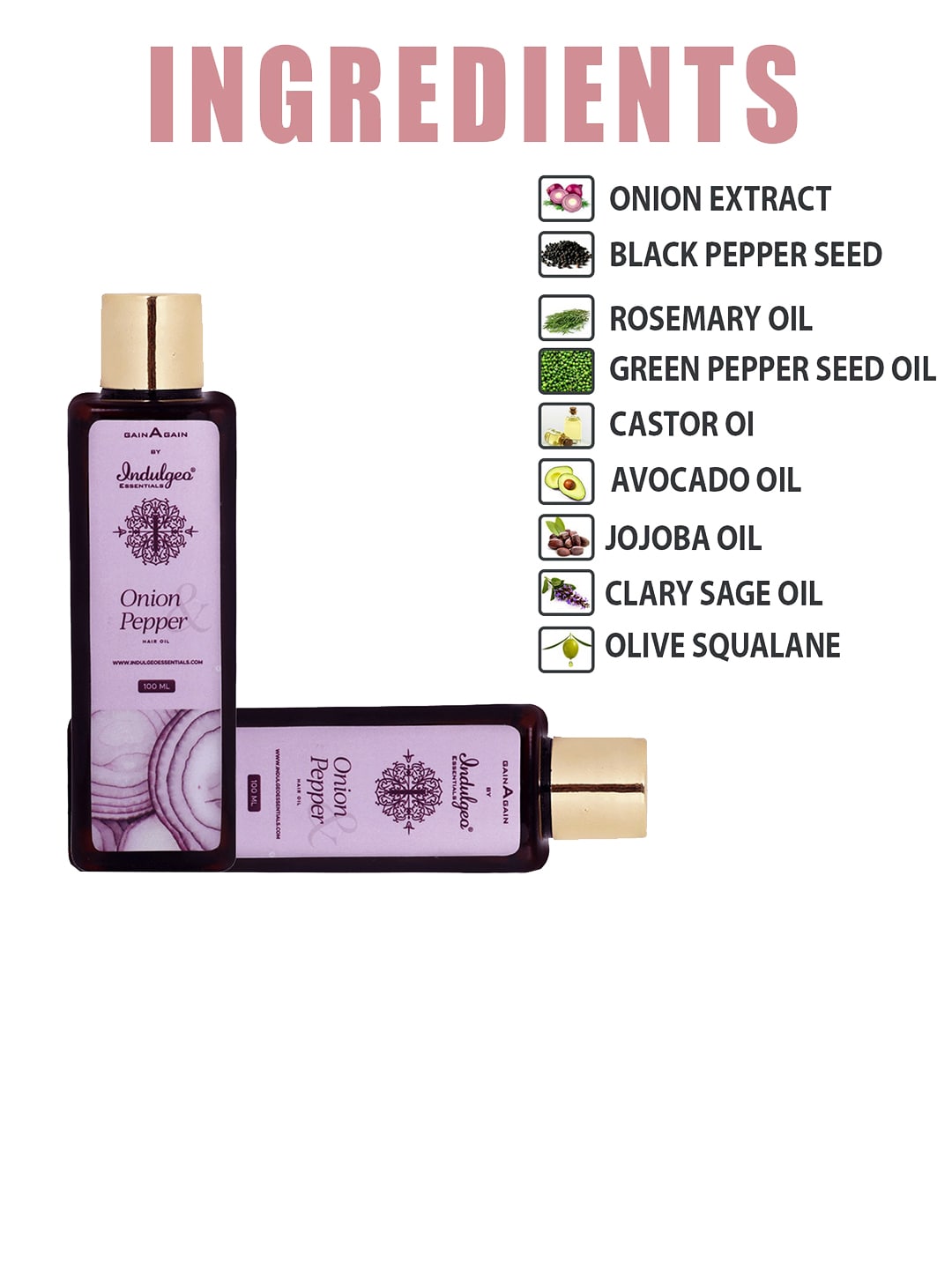Indulgeo Essentials Onion & Pepper Hair Oil - 100 ml Price in India