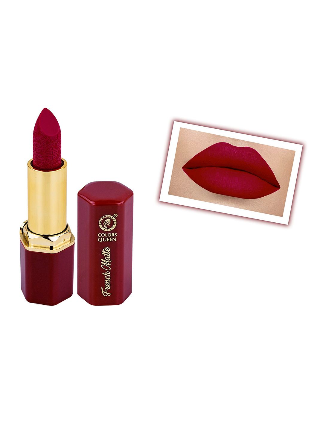 Colors Queen Super Matte Flat Velvet Lipstick - Bridal Maroon - 7 g Price in India