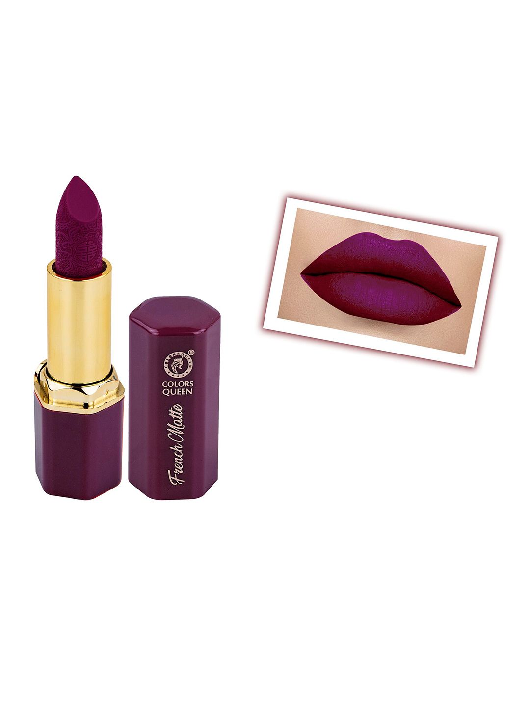 Colors Queen Wine French Matte Non Transfer Water Poof Lipstick Price in India