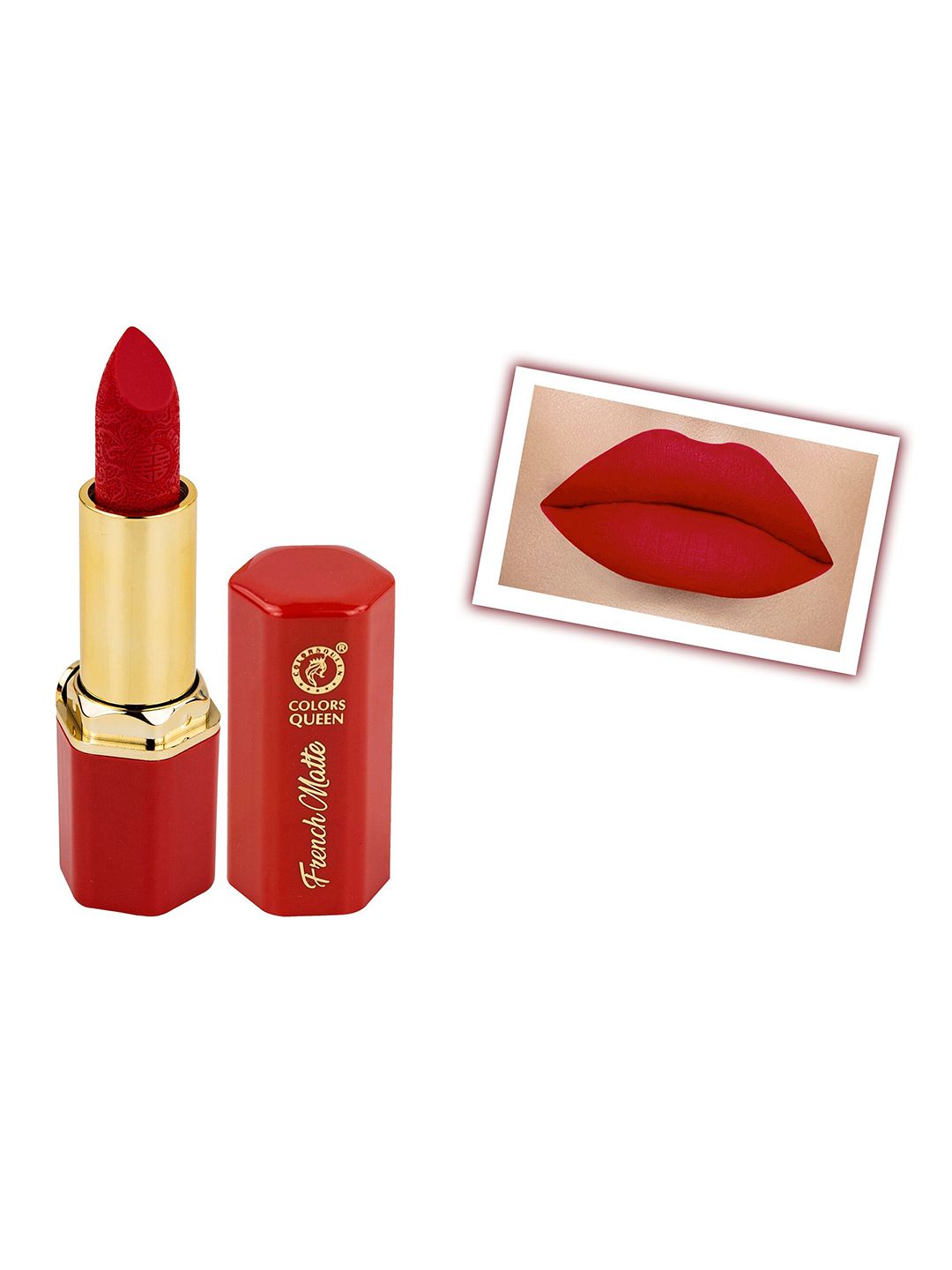 Colors Queen Super Matte Flat Velvet Lipstick - Rich Red - 7 g Price in India