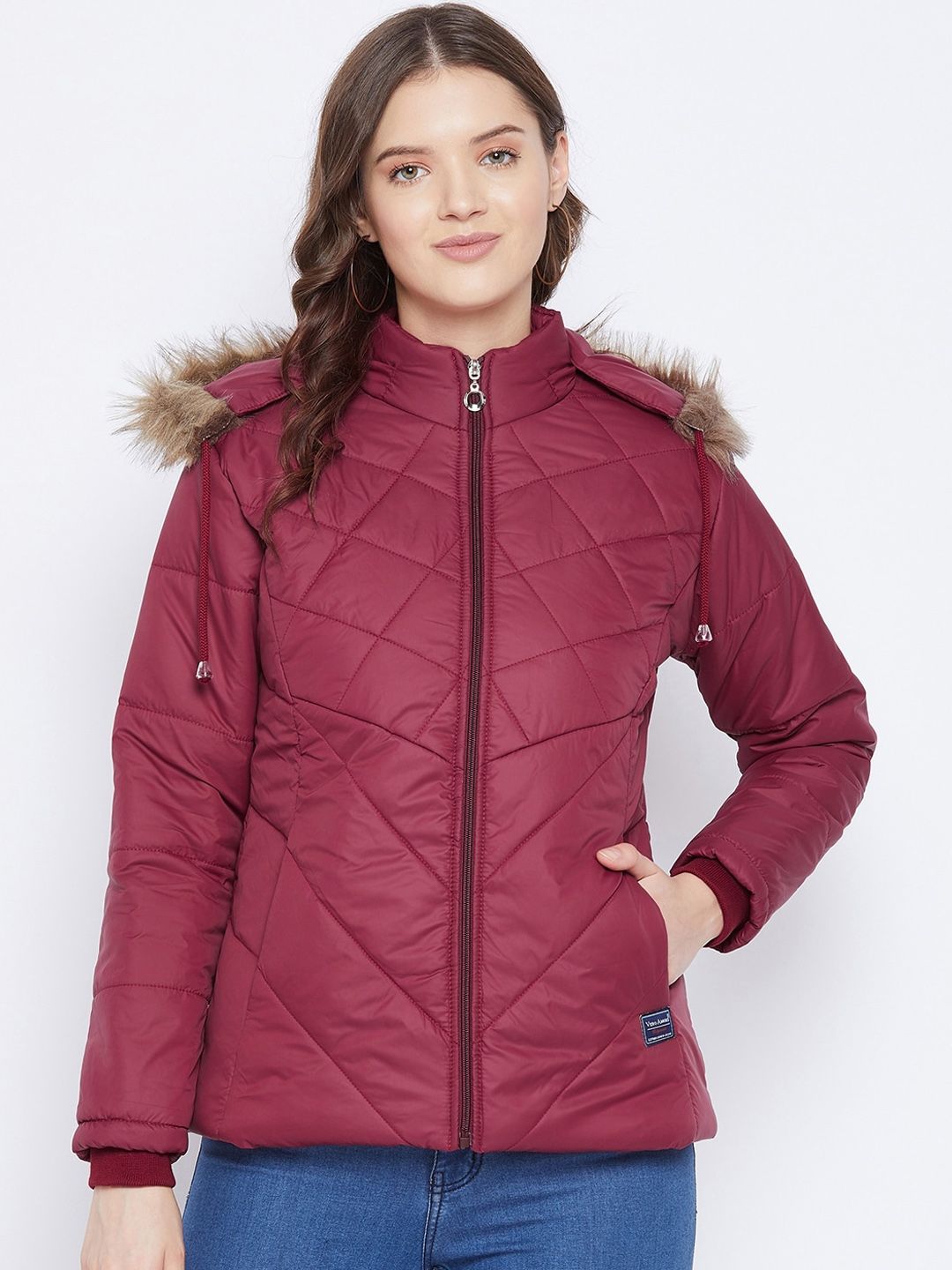 VERO AMORE Women Maroon Insulator Outdoor Quilted Jacket Price in India