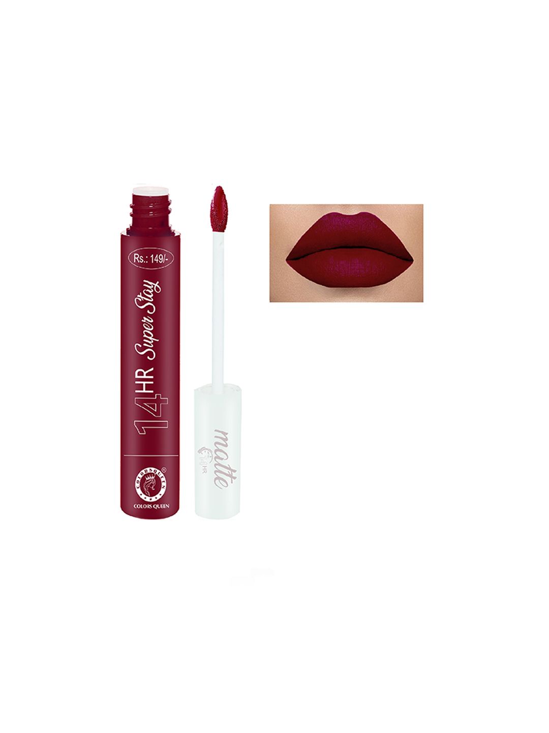 Colors Queen 14 Hr. Super Stay Long Lasting Matte Lipstick - Rich Maroon 4g Price in India