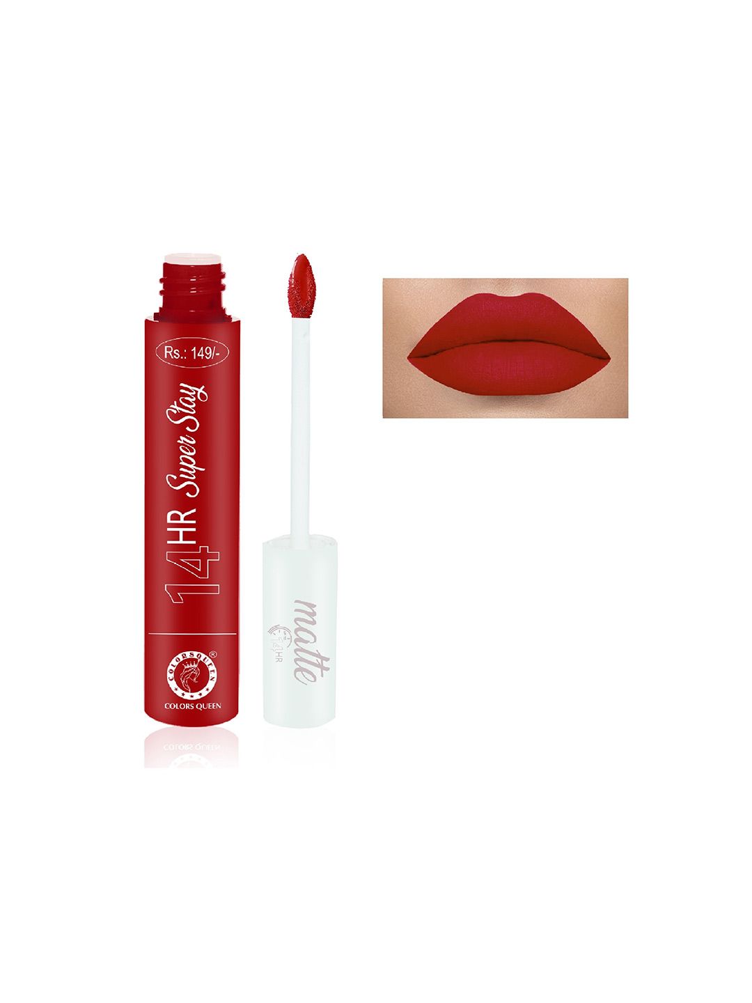 Colors Queen Red 14 Hours Super Stay Long Lasting Matte Lipstick : Hot Red MC-16_(08) Price in India