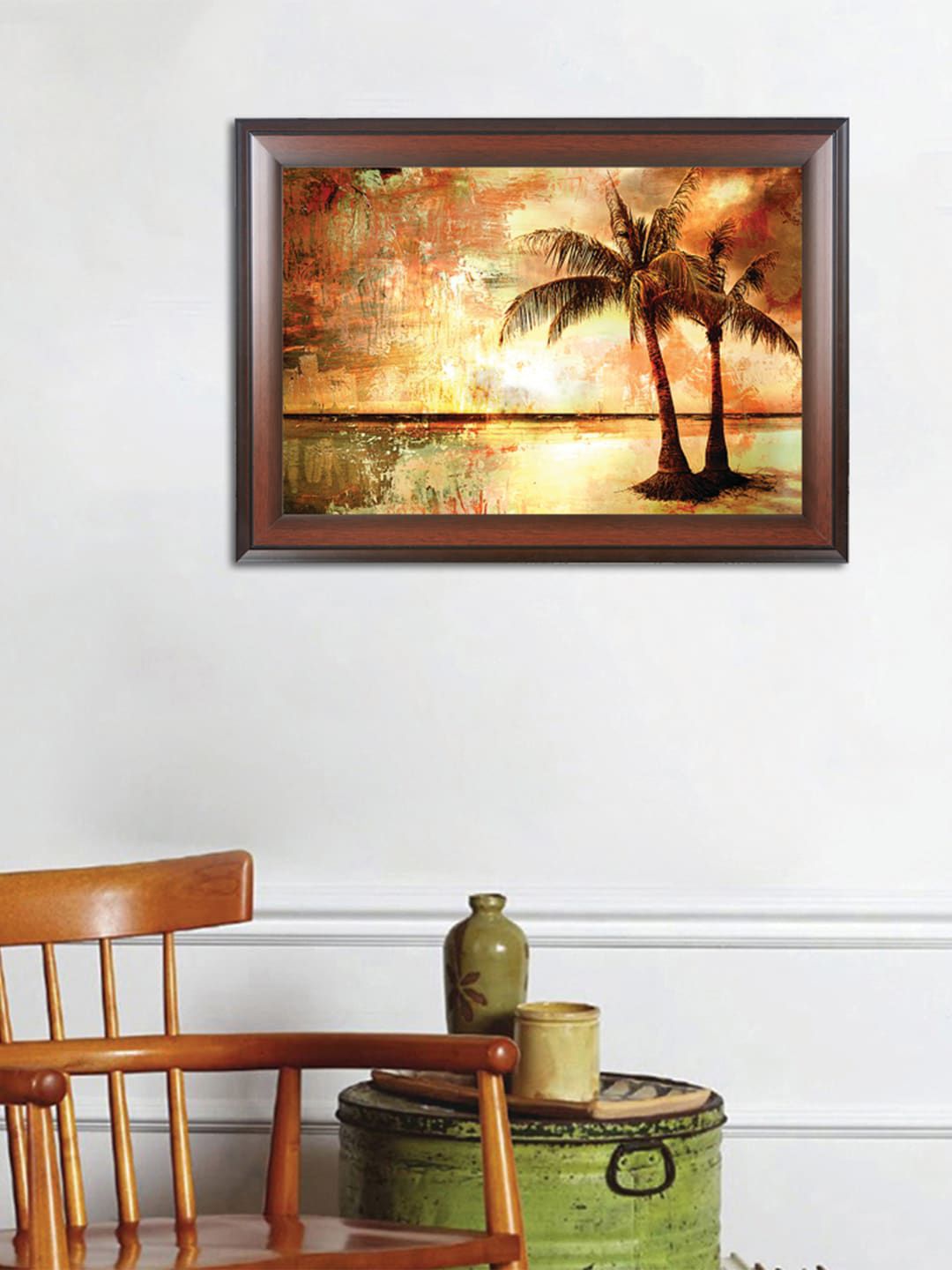 WENS Orange & Yellow Beauty Of Nature Painting Wall Art Price in India