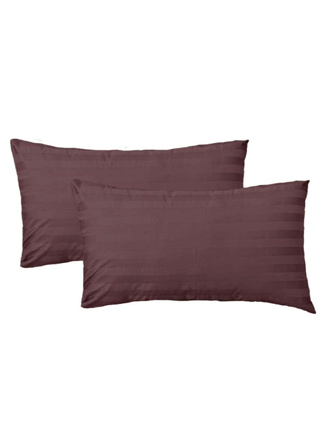 JDX Set of 2 Brown Striped Rectangular Sleeping Pillows Price in India