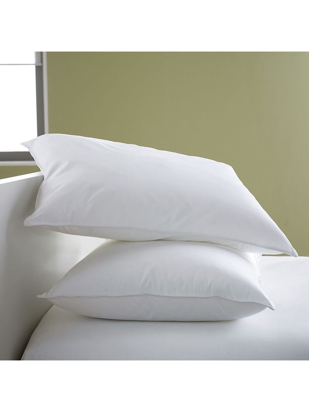 JDX Set Of 2 White Solid Rectangular Sleeping Pillow Price in India