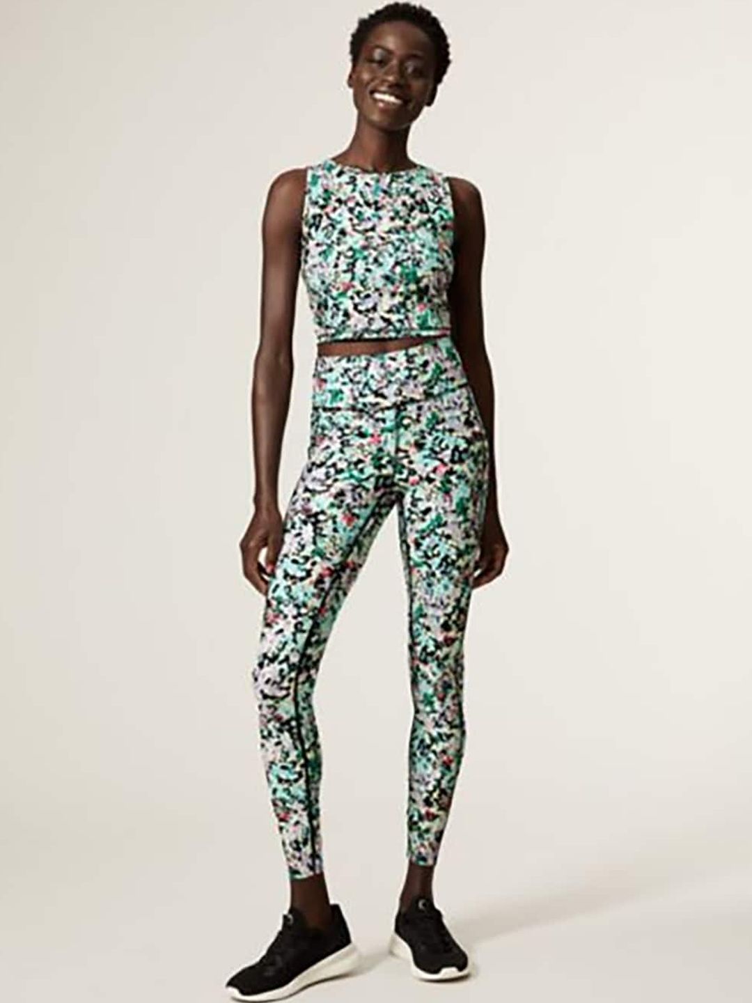 Marks & Spencer Women Multicolored Printed Go Move P Tights Price in India
