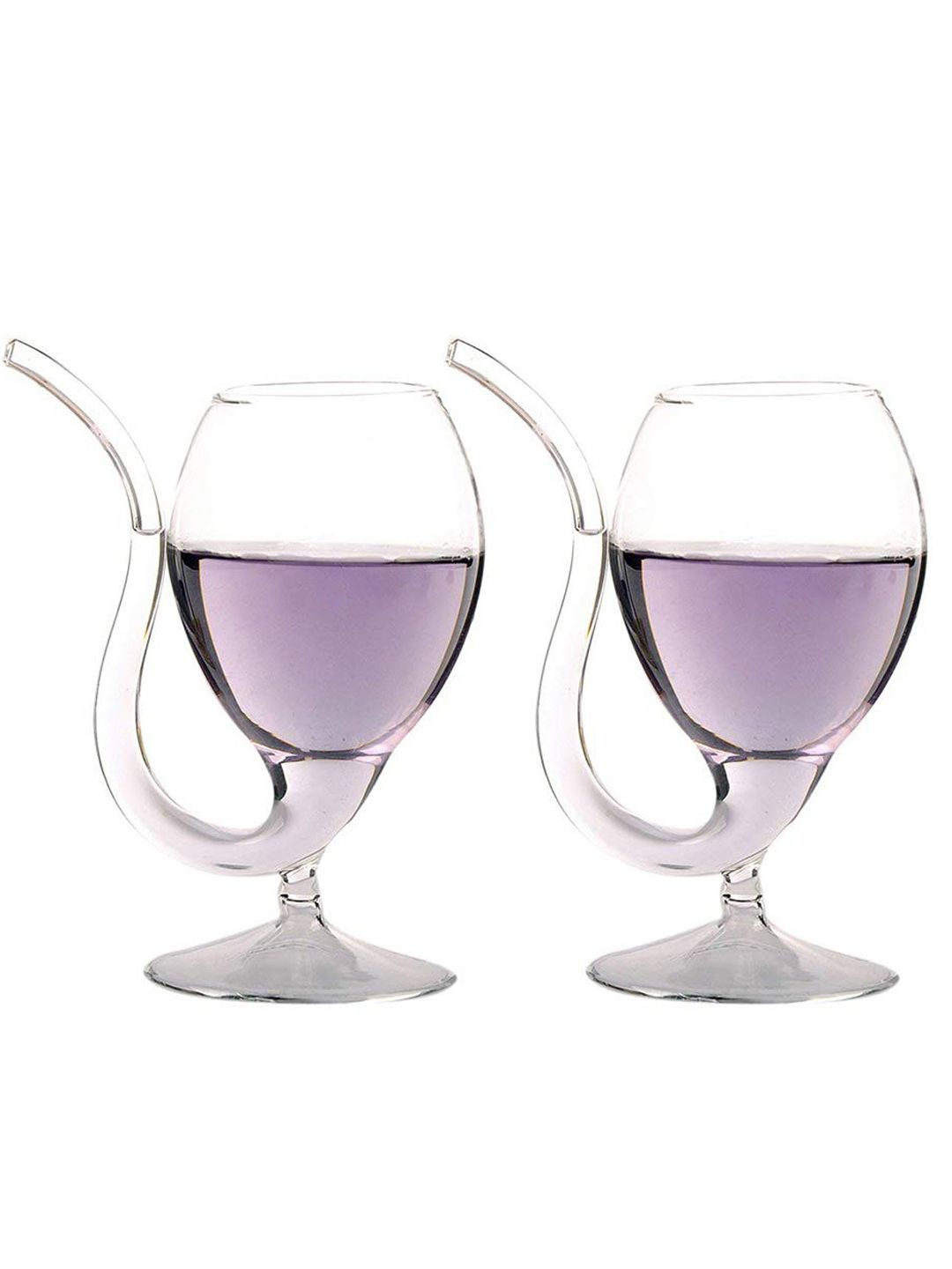 BonZeaL Transparent Printed Glass Transparent Cups Set of Cups and Mugs Price in India