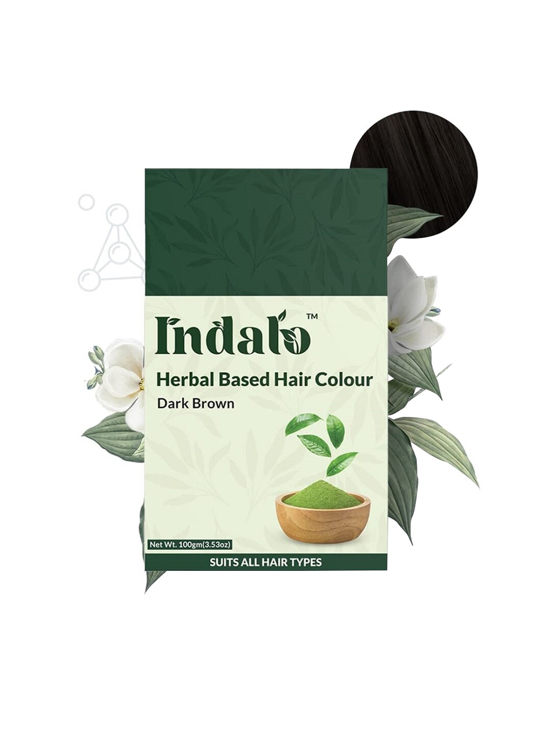 INDALO Natural Hair Colour Dark Brown 100gm Price in India