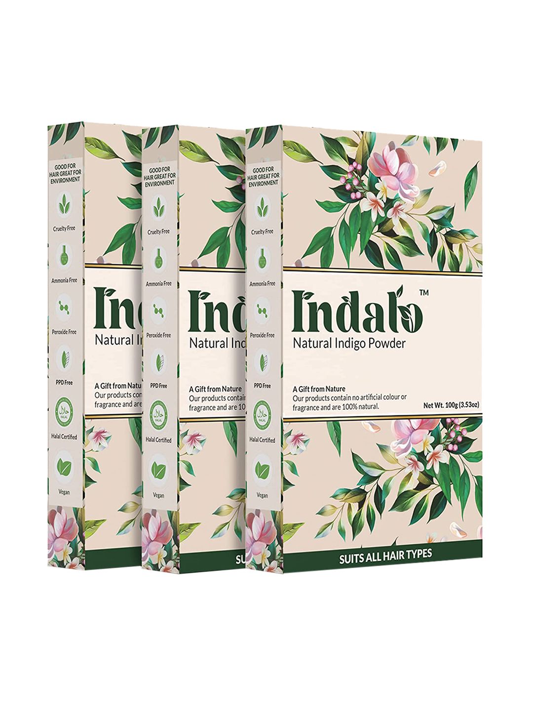 INDALO Natural Hair Colour Indigo 100gm Each Price in India