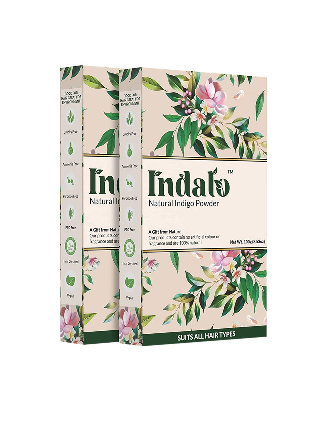 INDALO Set of 2 Natural Hair Colour Indigo - 100 gm Each Price in India