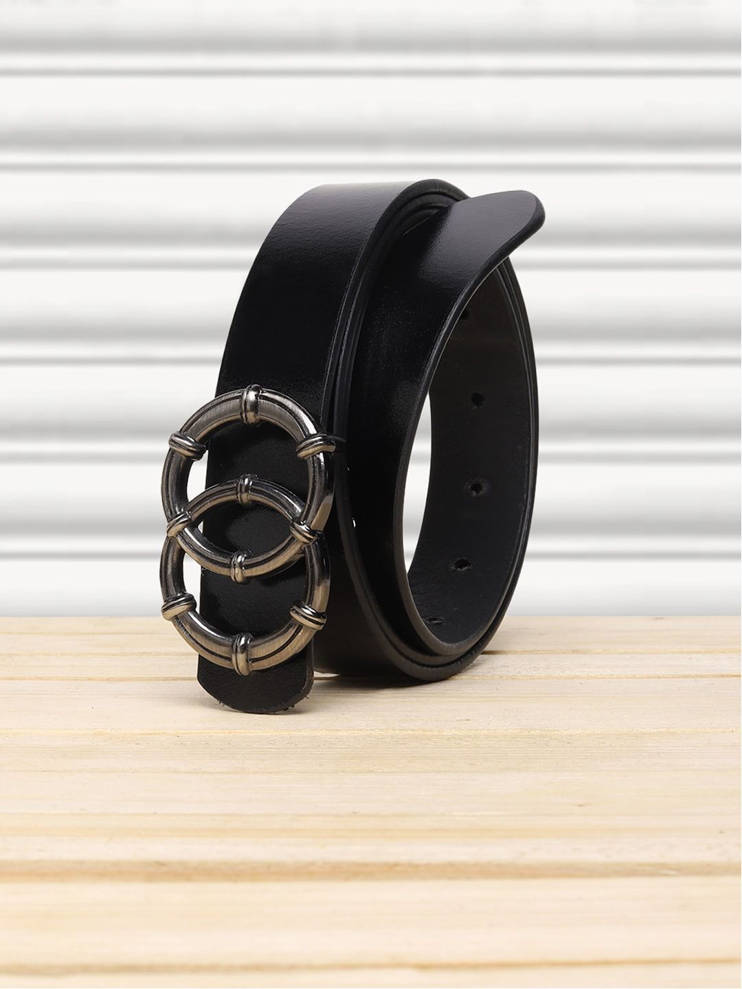 Teakwood Leathers Women Black Solid Belts Price in India