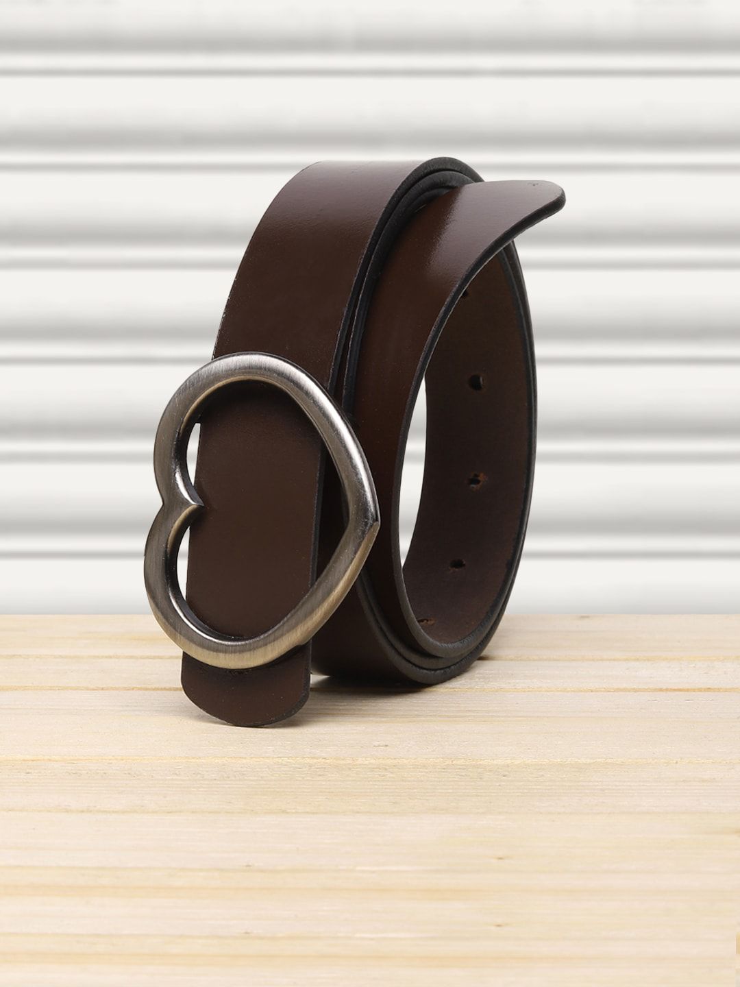 Teakwood Leathers Women Coffee Brown Leather Belt Price in India