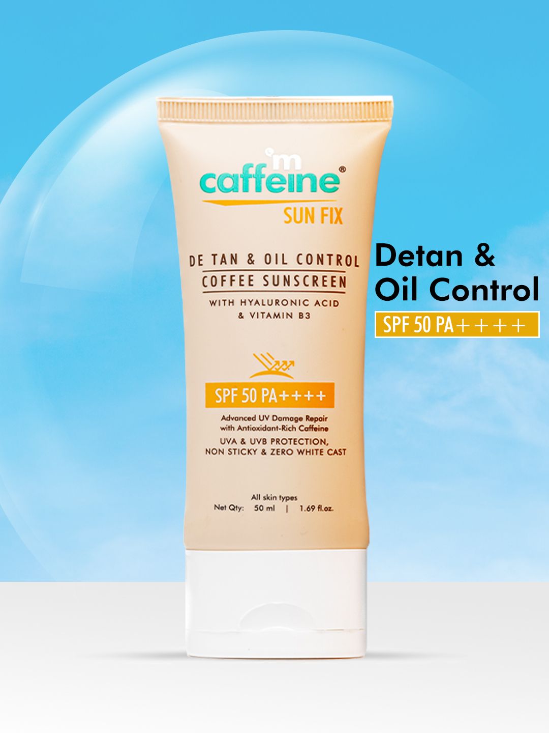 MCaffeine Naked & Raw Coffee Sunscreen Lotion SPF 50 PA++ 50 ml
