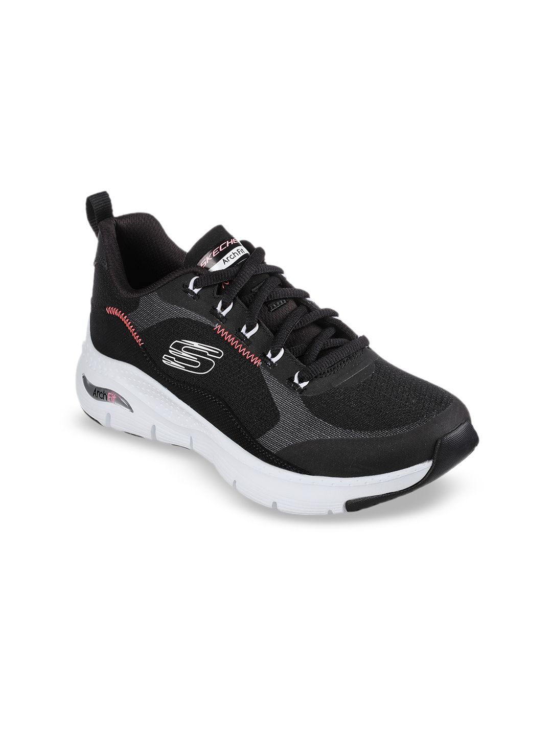 Skechers Women Black Woven Design Sneakers Price in India