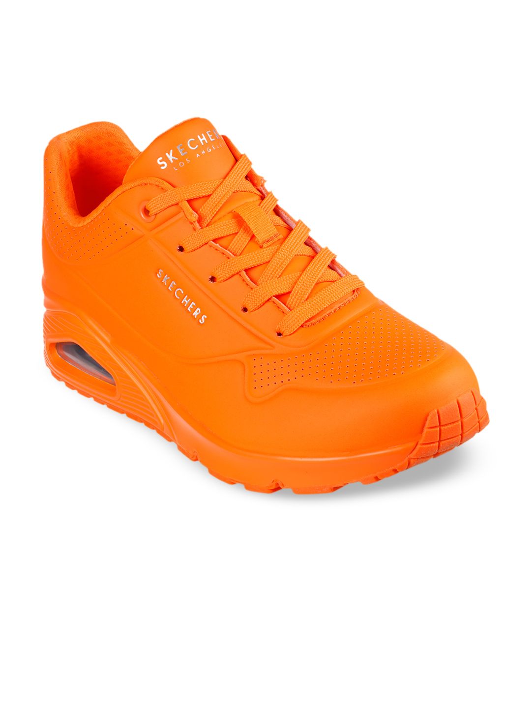 Skechers Women Orange Solid Sneakers Price in India