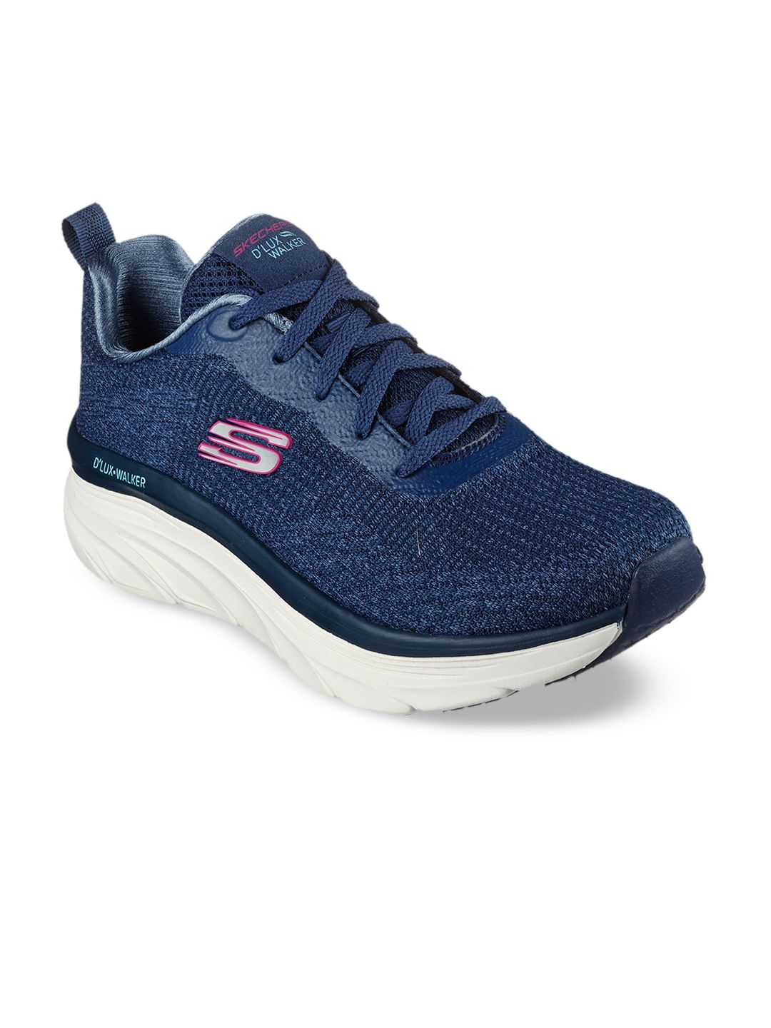 Skechers Women Navy Blue Mesh Walking Non-Marking Shoes Price in India