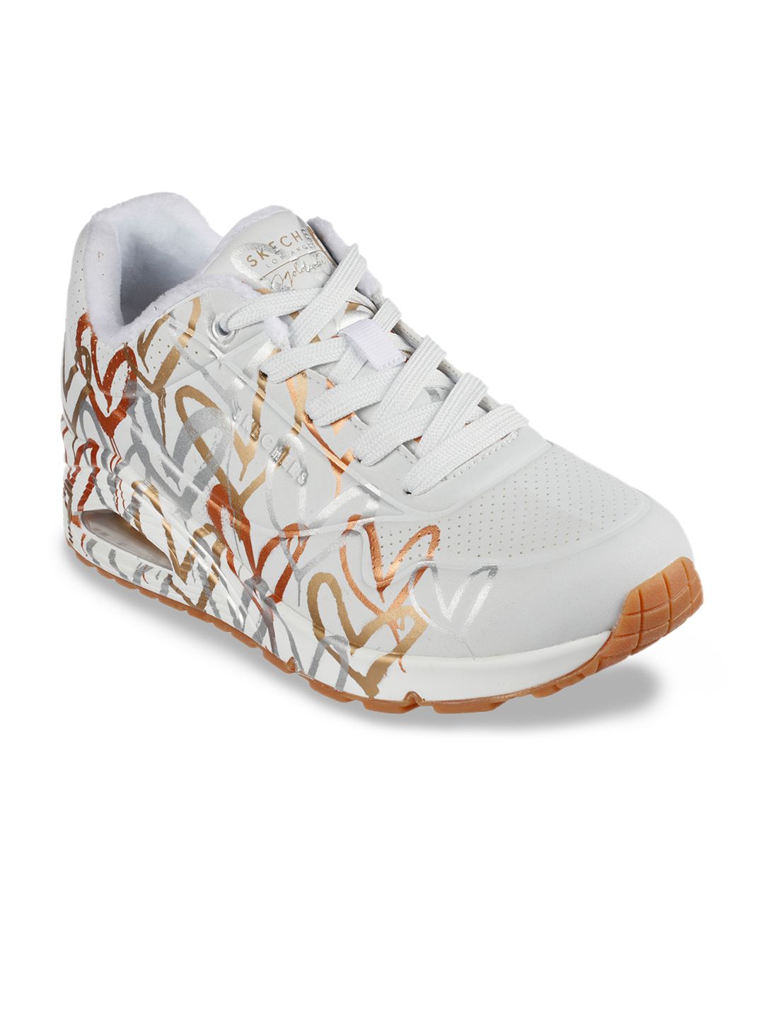 Skechers Women White Printed Sneakers Price in India