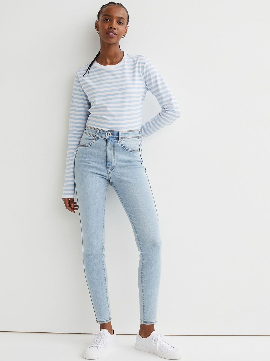 H&M Women Blue Skinny High Jeggings Price in India