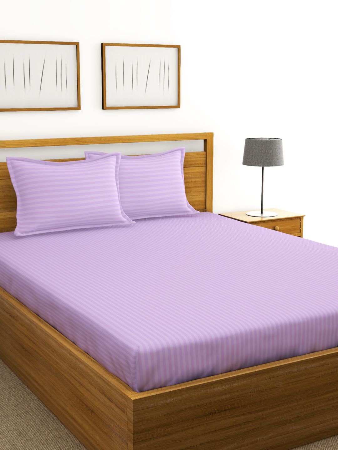 BIANCA Unisex Purple Bedsheets Price in India