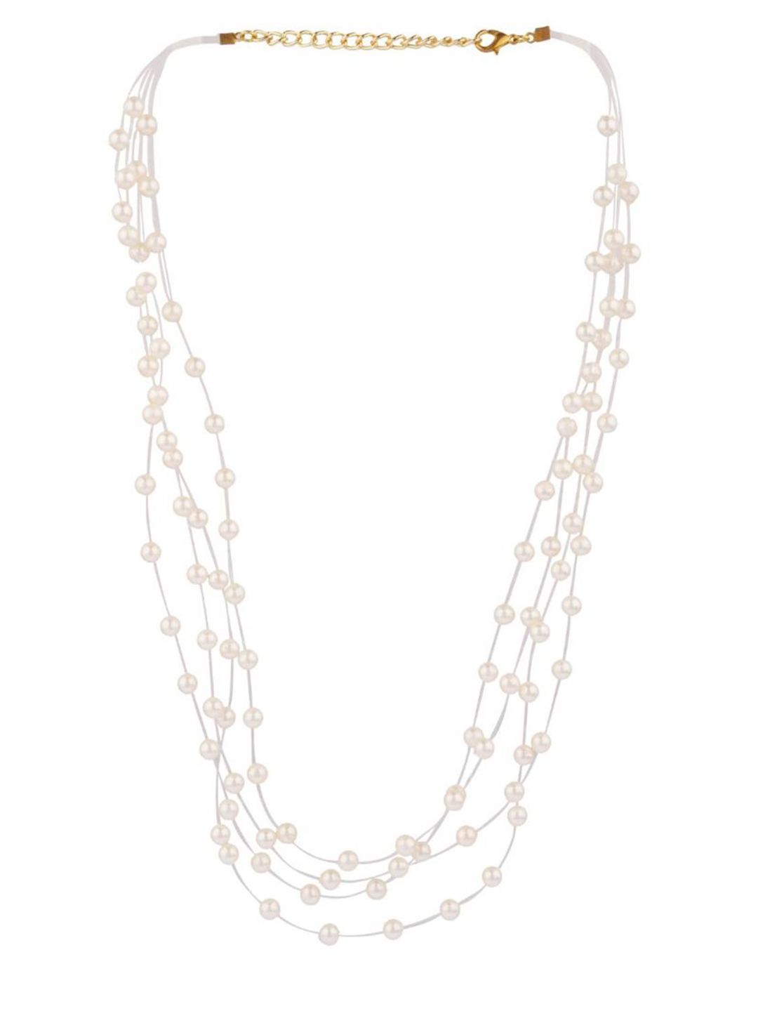 Efulgenz Gold-Toned & White Gold-Plated Layered Chain Price in India