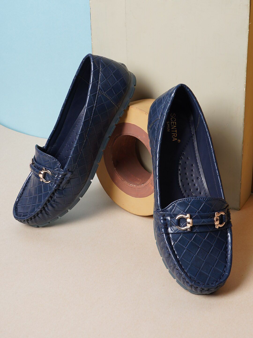 SCENTRA Women Blue Smart Loafers Price in India