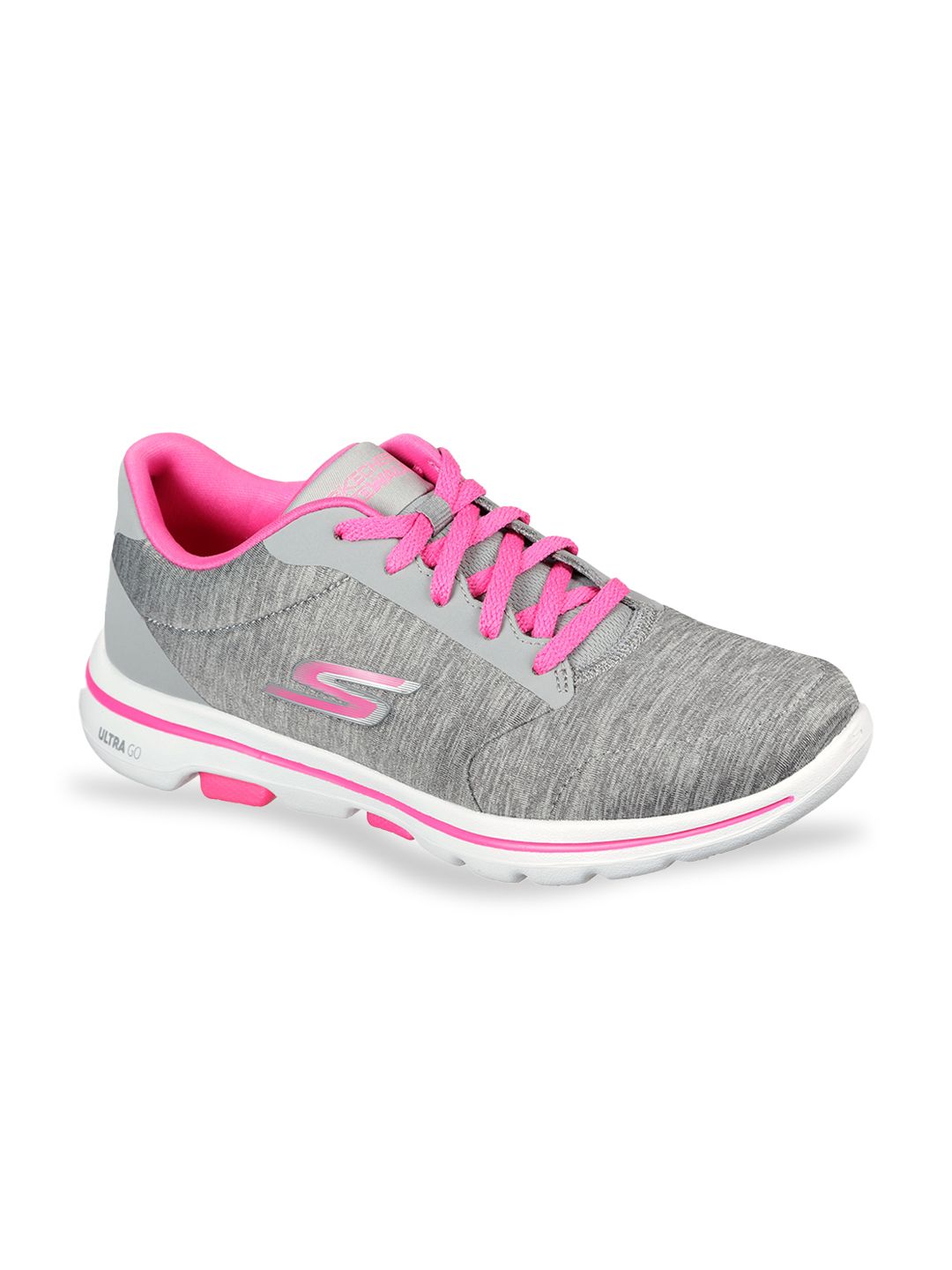 Skechers Women Grey Textile  Non-Marking Walking Shoes Price in India