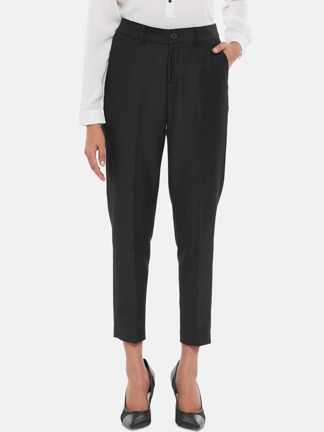 Annabelle by Pantaloons Women Black Trousers Price in India