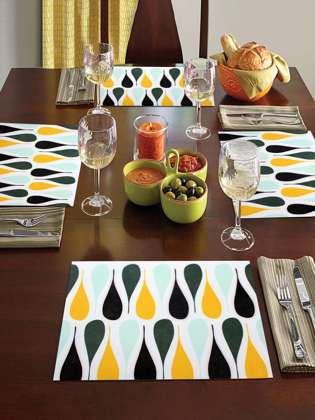 LUXEHOME INTERNATIONAL Set Of 4 Printed Table Placemats Price in India