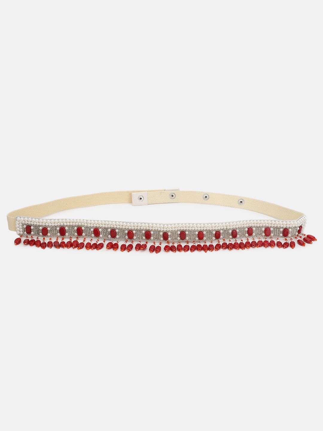 FABBHUE Women Red Embellished beads design Belt Price in India