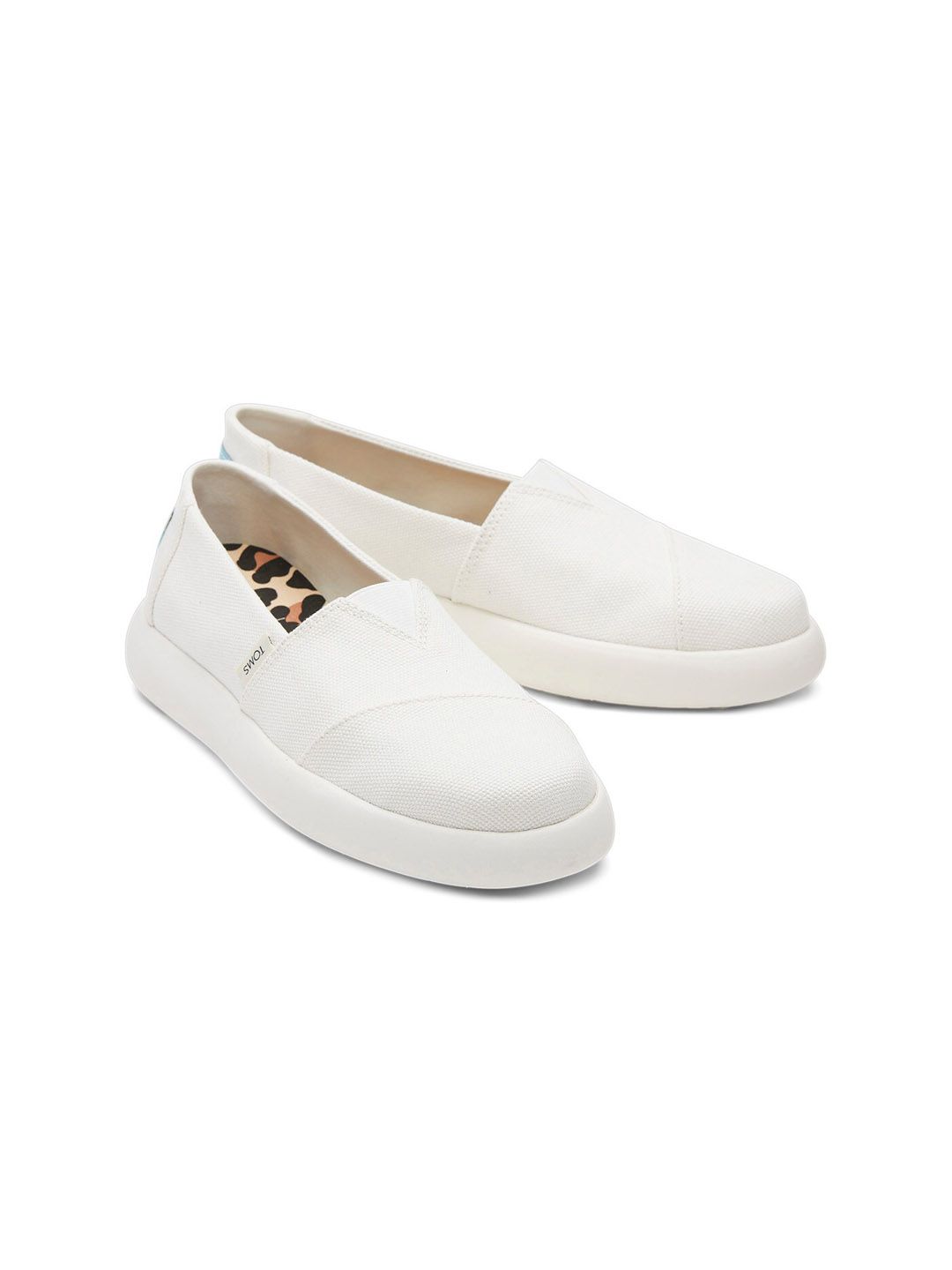 TOMS Women White Alpargata Mallow Canvas Slip-On Sneakers Price in India