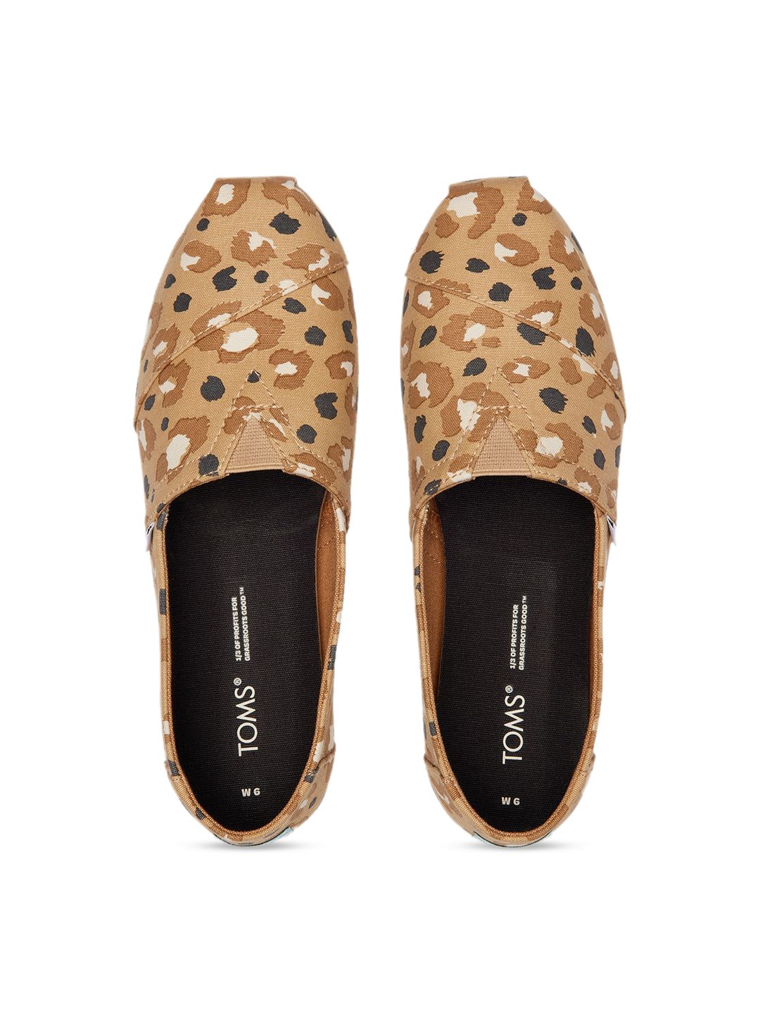 TOMS Women Brown Alpargata Cloudbound Abstract Leopard Printed Slip-On Sneakers Price in India