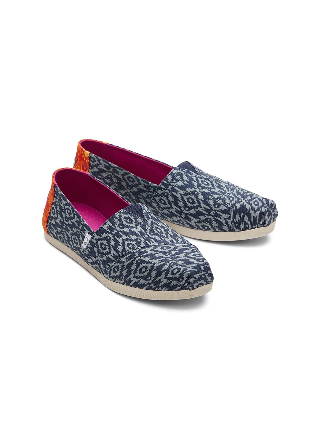 TOMS Women Navy Blue Alpargata Cloudbound Diamonds Ikat Printed Slip-On Sneakers Price in India