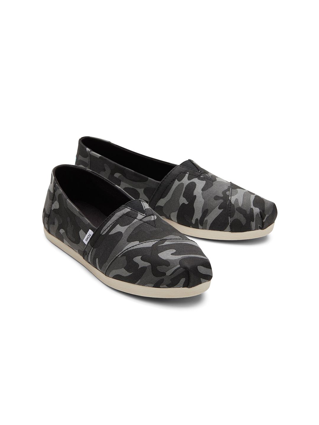 TOMS Women Black Alpargata Cloudbound Forest Camo Printed Slip-On Sneakers Price in India