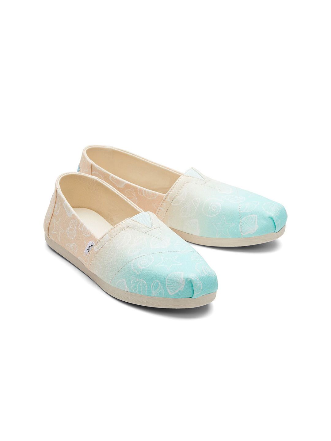 TOMS Women Teal Ombre Printed Alpargata Cloudbound Slip-On Sneakers Price in India