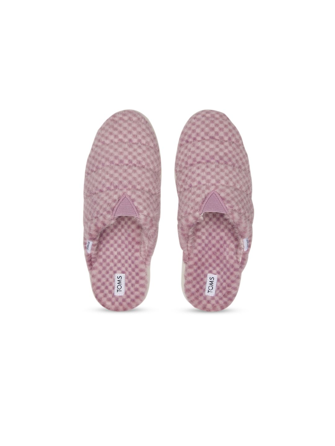 TOMS Women Purple Alpargata Mallow Check Faux Mule Woven Design shoes Price in India