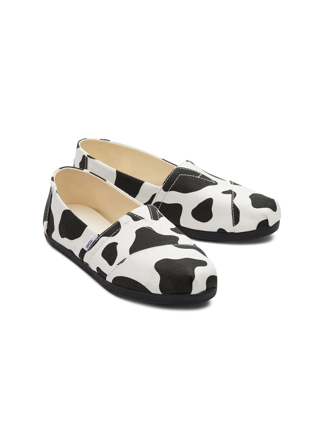 TOMS Women Black Alpargata Cloudbound Cow Printed Sneakers Price in India